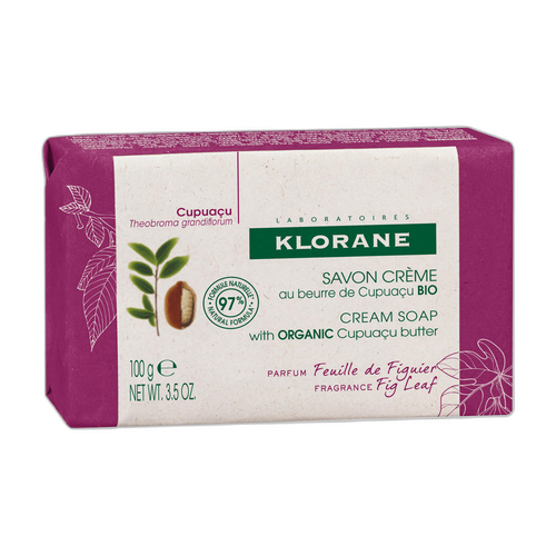 Klorane - Douche - Savon crème Feuille de figuier au beurre de Cupuaçu BIO -Tous types de peau 1 100 g