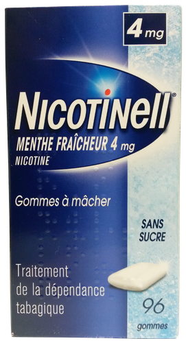 NICOTINELL 4MG GOMME MENTHE FRAÎCHEUR SANS SUCRE 96