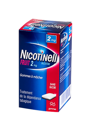 NICOTINELL 2MG 96 GOMMES SANS SUCRE FRUIT