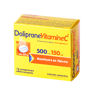 DOLIPRANE VITAMINE C 500/150MG 16 COMPRIMES EFFERVESCENTS 